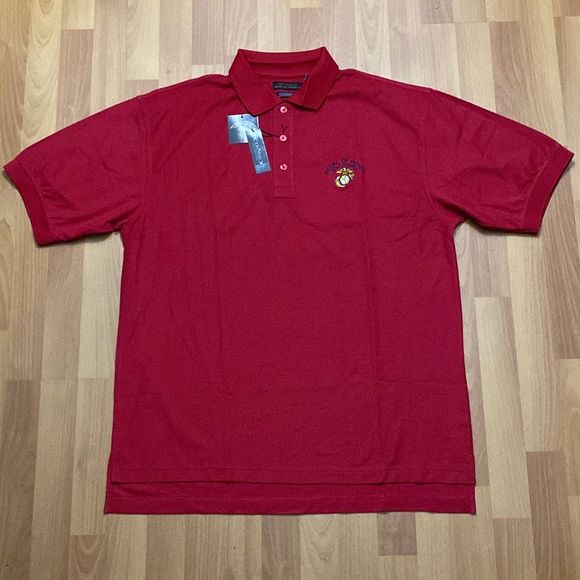Medal Of Honor Golf Course DriWay Red Polo Shirt Golfer USA Men Large NWT - Picture 1 of 6